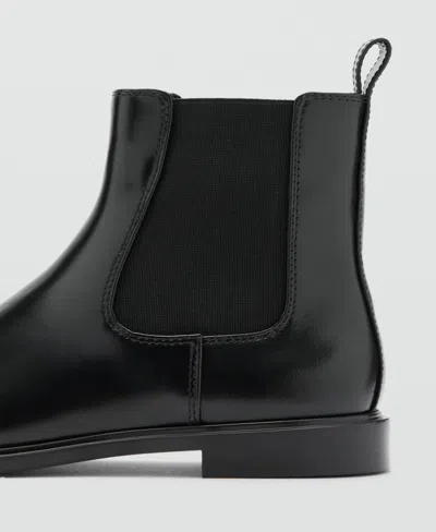 Mango Chelsea Boot In Black