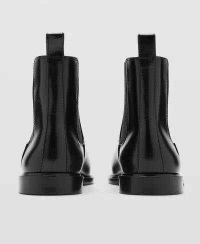 Mango Chelsea Boot In Black
