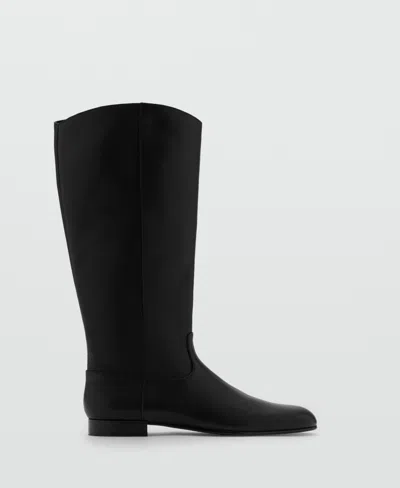 Mango Knee High Boot In Black