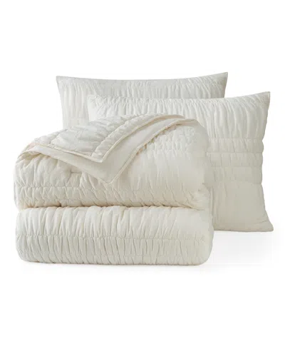 Ugg Devon Tide Ruched 3-pc. Comforter Set, King In White