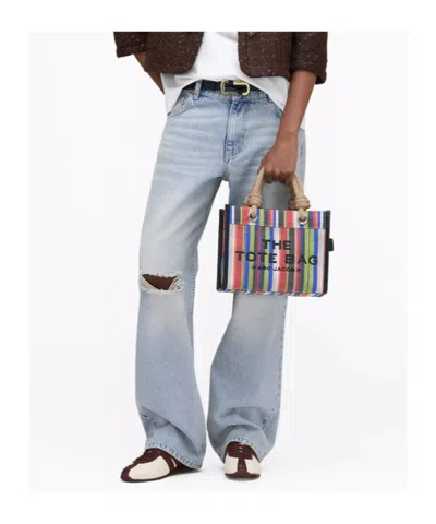 Marc Jacobs The Small Stripe Mesh Rope Tote Bag In Multi