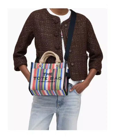 Marc Jacobs The Small Stripe Mesh Rope Tote Bag In Multi