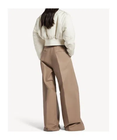 Balenciaga Cropped Bomber Jacket In Technical Faille In Neutral