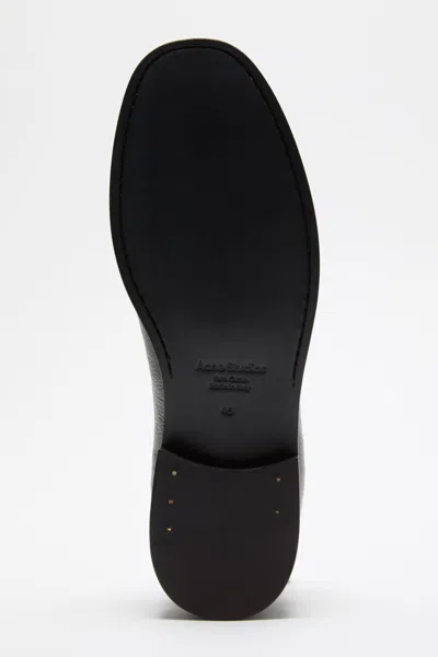 Acne Studios Stitched Leather Loafers In Black
