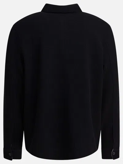 Vince Button Shirt Jacket In Black