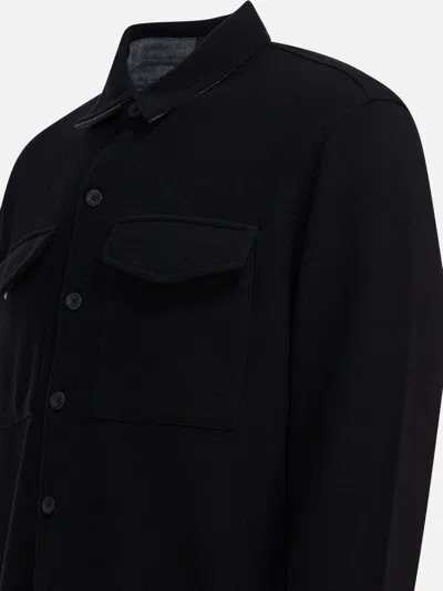 Vince Button Shirt Jacket In Black