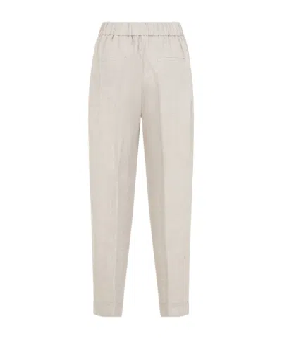 Peserico Elasticated Trousers In Neutral
