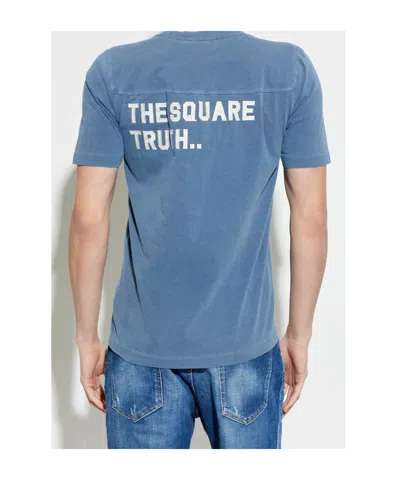 Dsquared2 Text Print T-shirt In Blue