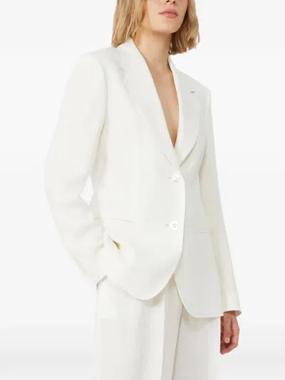 Max Mara Button Jacket In White