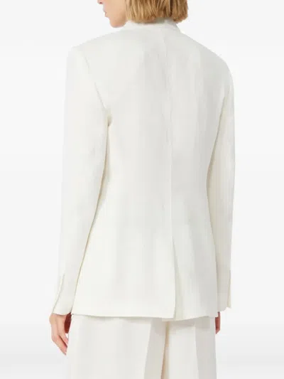 Max Mara Button Jacket In White