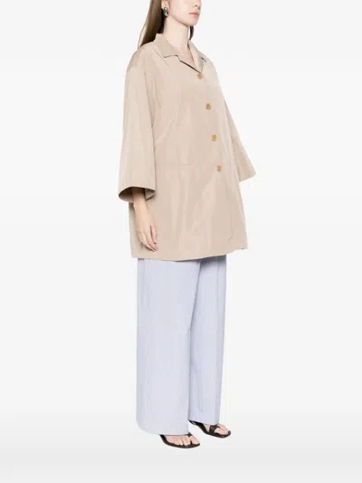 Aspesi Button Front Coat In Neutral