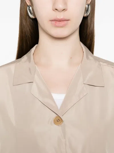 Aspesi Button Front Coat In Neutral