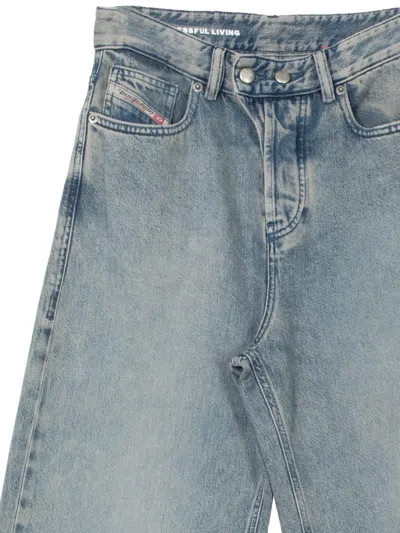 Diesel Button Jeans In Blue