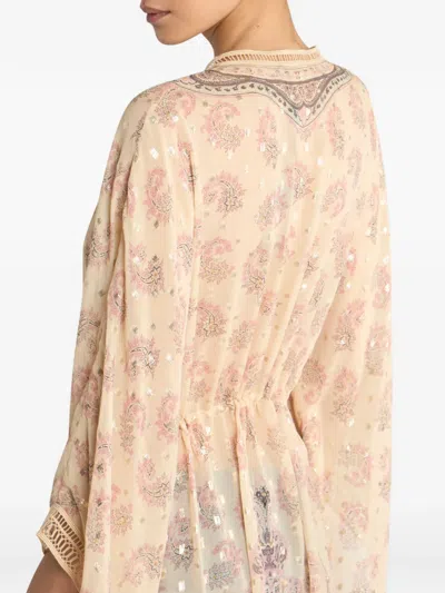 Etro Placed Print Kaftan In Neutral