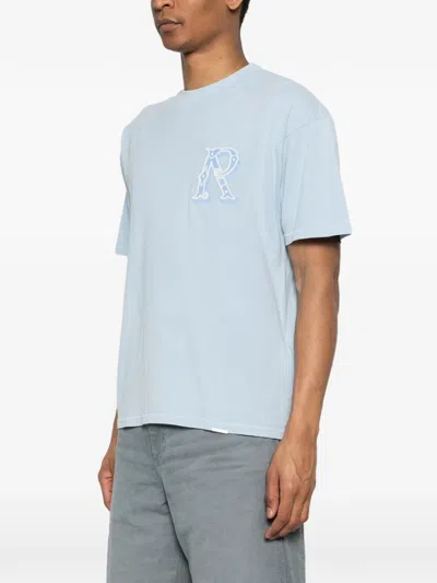 Represent Western Lettering Initials Short Sleeve T Shirt In Blue
