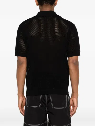 Represent Beverly Open-knit T-shirt In Black