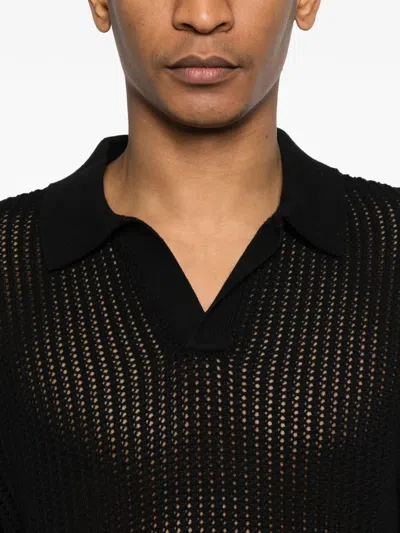 Represent Beverly Open-knit T-shirt In Black