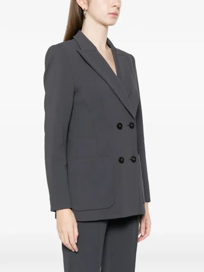 Marccain Double-breasted Blazer In Multi