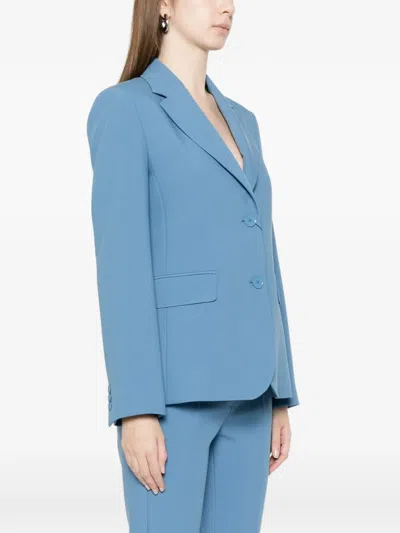 Weekend Max Mara Buttonned Pockets Blazer In Blue