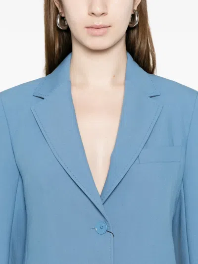Weekend Max Mara Buttonned Pockets Blazer In Blue