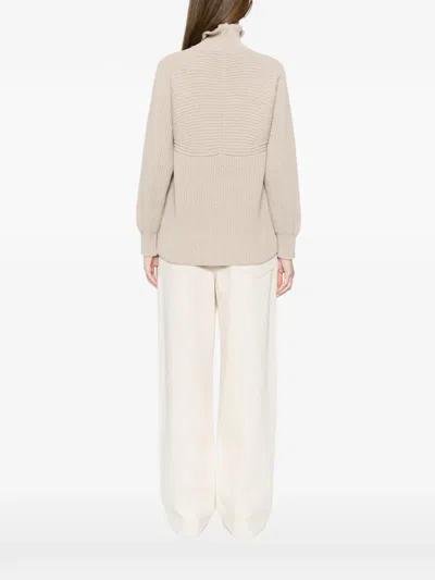 Max Mara Cotton Cordonnet Oversized Jumper In Neutral