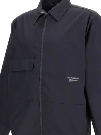 Pas Normal Studios Off-race Orange Utility Jacket In Blue