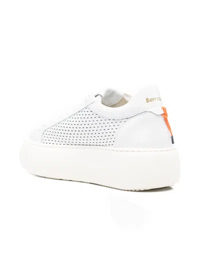 Barracuda Perforated Platform Sneakers In White