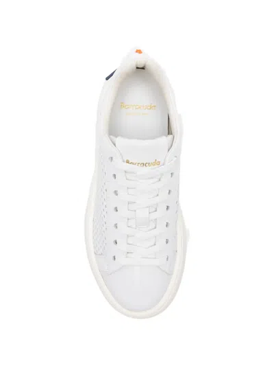 Barracuda Perforated Platform Sneakers In White