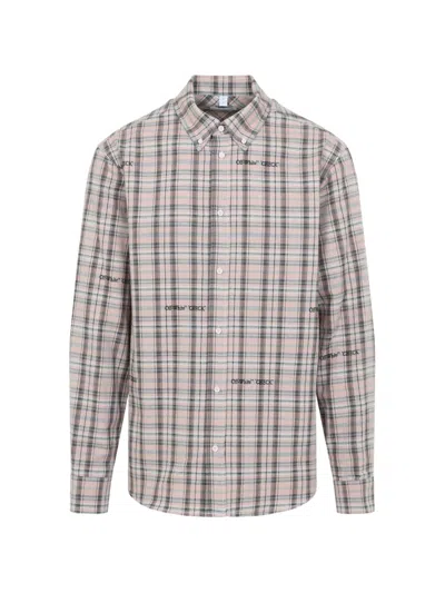 Off-white Pink Flannel Regular Shirt In Multi