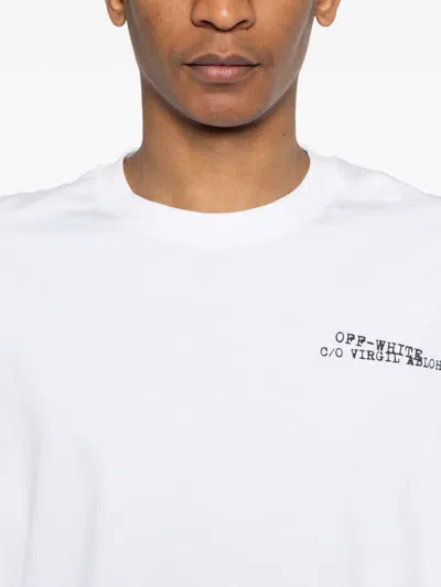 Off-white Ss22 Printing Round Neck Pullover Short Sleeve Ordinary Version White In White