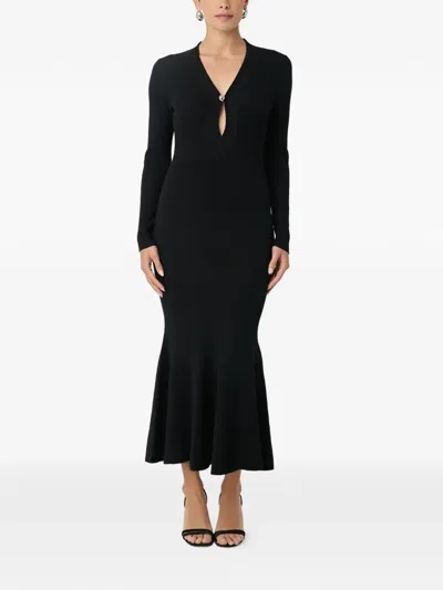 Toccin Zora Long-sleeved Midi Dress In Black