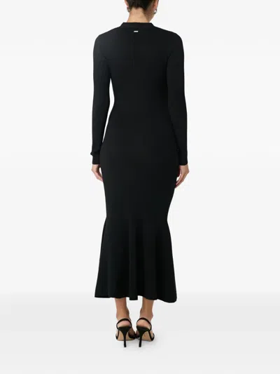 Toccin Zora Long-sleeved Midi Dress In Black