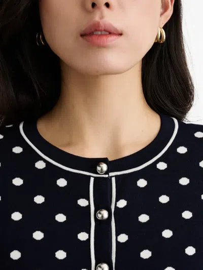 Toccin Xandra Long Sleeve Cardigan In Blue