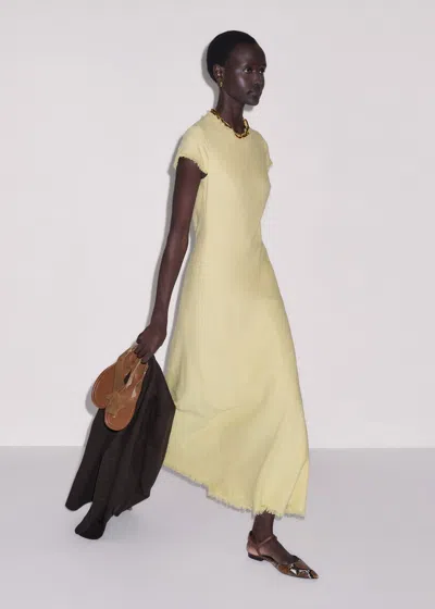 Me+em Bias Cut Am-pm Maxi Dress Dusted Lemon Yellow