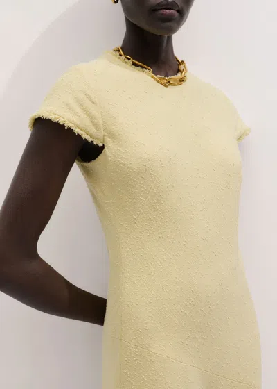 Me+em Bias Cut Am-pm Maxi Dress Dusted Lemon Yellow