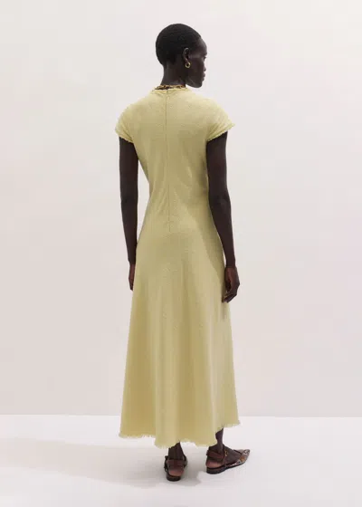 Me+em Bias Cut Am-pm Maxi Dress Dusted Lemon Yellow