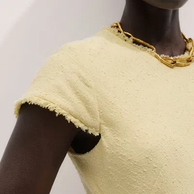 Me+em Bias Cut Am-pm Maxi Dress Dusted Lemon Yellow