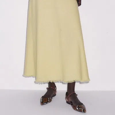 Me+em Bias Cut Am-pm Maxi Dress Dusted Lemon Yellow