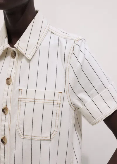 Me+em A-line Mini Dress Ecru Black In Multi