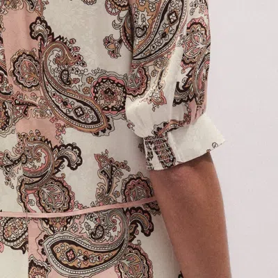 Me+em Colour Block Paisley Print Fit & Flare Maxi Dress Pink Multi