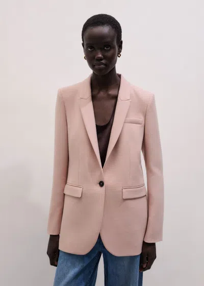 Me+em Sharp Shoulder Blazer Blush Pink In Pink