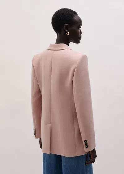 Me+em Sharp Shoulder Blazer Blush Pink In Pink