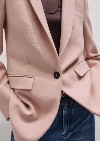 Me+em Sharp Shoulder Blazer Blush Pink In Pink