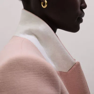 Me+em Sharp Shoulder Blazer Blush Pink In Pink