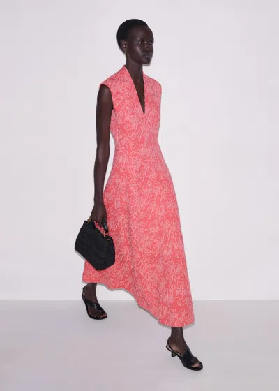 Me+em Panelled Fit And Flare Maxi Dress Candy Coral-blush Pink