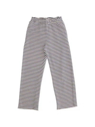 Babe And Tess Striped Drawstring Trousers In Multi