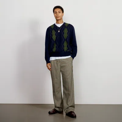 House Of Sunny The Argyle Jumper In Blue