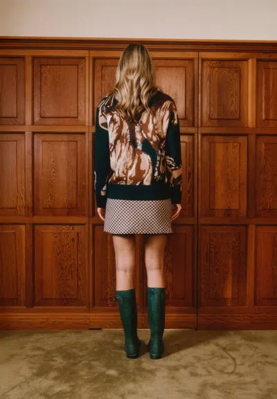 House Of Sunny Classic Wild Horses Sweater In Green