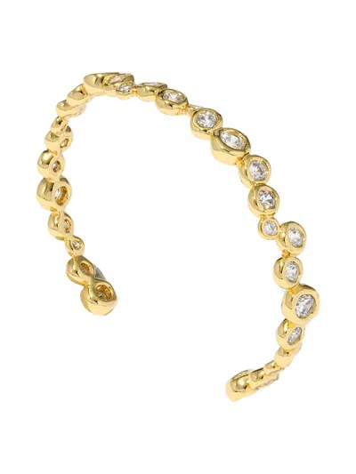 Alexis Bittar Asterales Cubic Zirconia Skinny Cuff Bracelet In 14k Gold Plated
