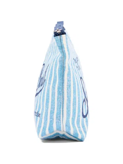 Mc2 Saint Barth Striped-pattern Pouch In Blue